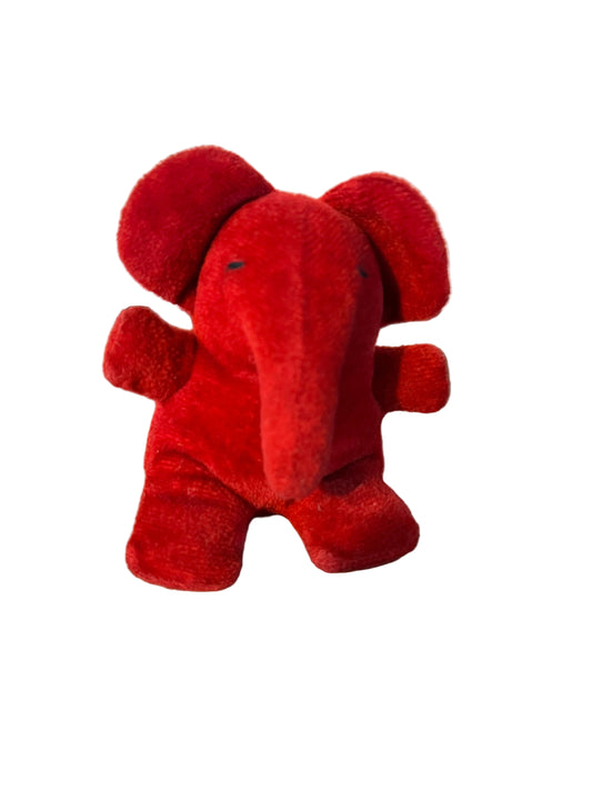 Vintage Elephant - Red Velvet Bell Soft Plush Toy