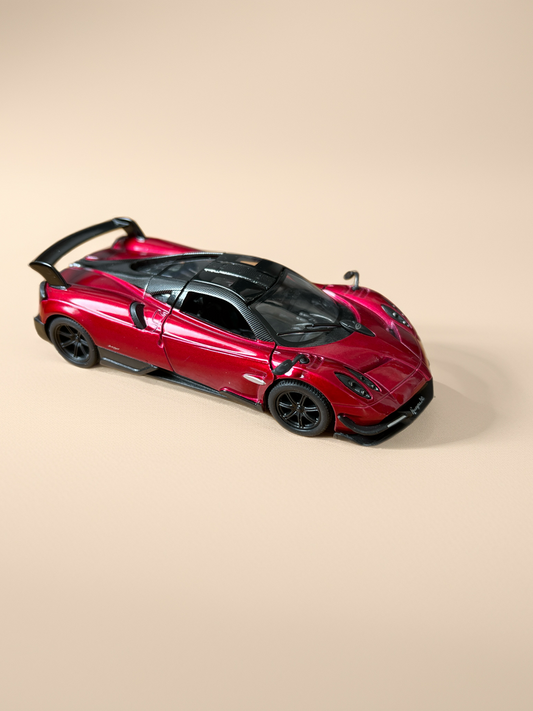 Red 2016 Pagani Huayra BC Die-Cast Pull-Back Car